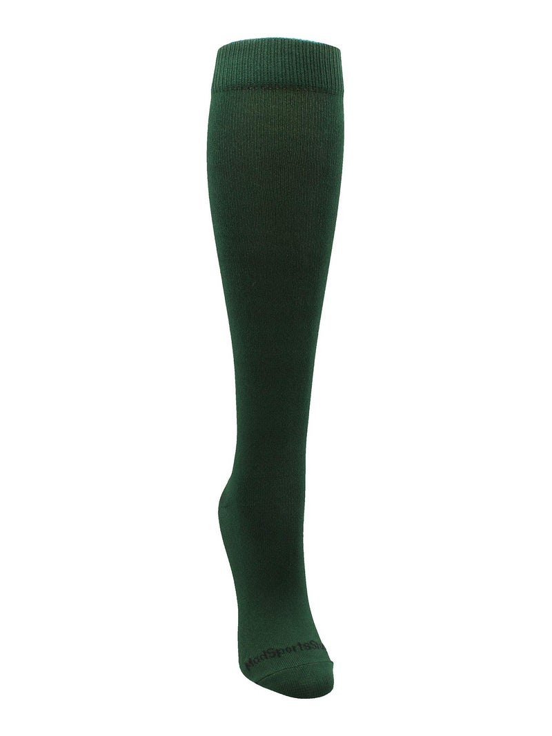 MadSportsStuff Softball Socks with Stitches Over the Calf (Dark Green/White, Small) - Image 2
